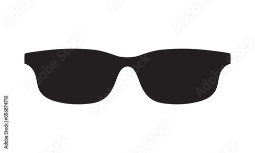 Sunglasses graphic icon. Black sunglasses sign isolated on white background. Vector illustration