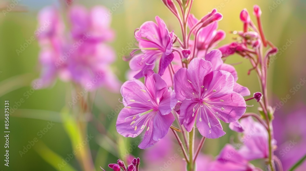 Close up View of Fireweed Blossoms Close up View of Fireweed Blossoms
