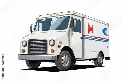 mail truck vector style