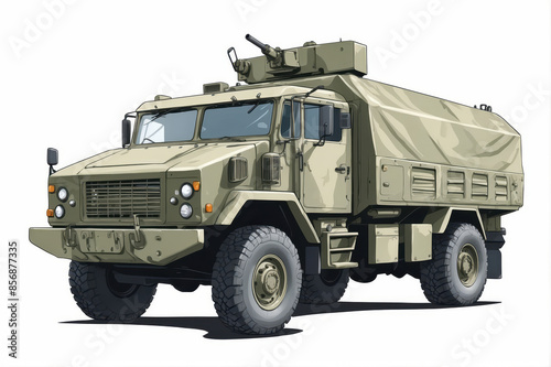 military truck isolated