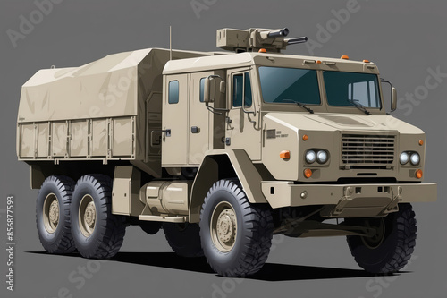 military truck isolated