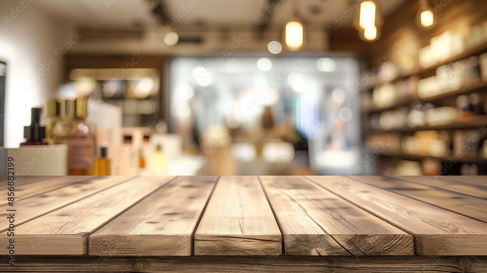 custom made wallpaper toronto digitala close up of a rustic empty wooden table with blurred perfume shop background