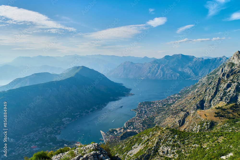Obraz premium View of Kotor Bay in Montenegro