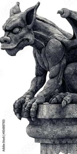 Naklejka A gargoyle clipart on transparent background