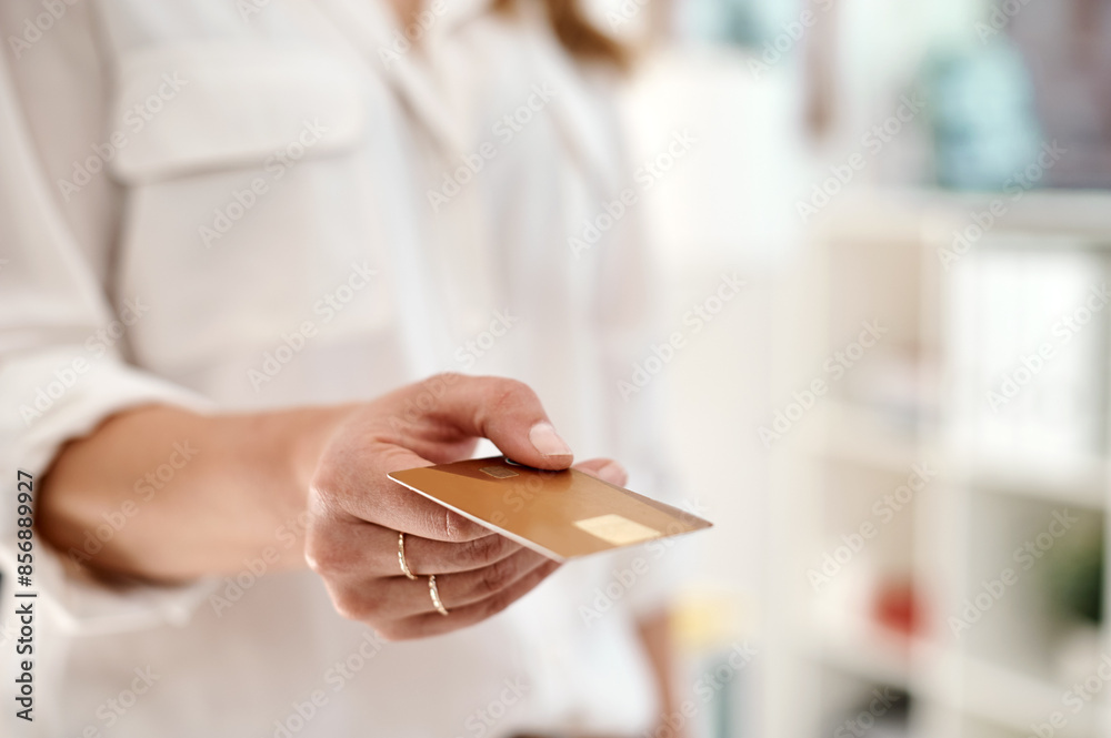 Credit card, hand and person for online shopping with payment on company bank account. Investment, budget and pay fees with internet sale, consumer buy and transaction with workplace capital Credit card, hand and person for online shopping with payment on company bank account. Investment, budget and pay fees with internet sale, consumer buy and transaction with workplace capital