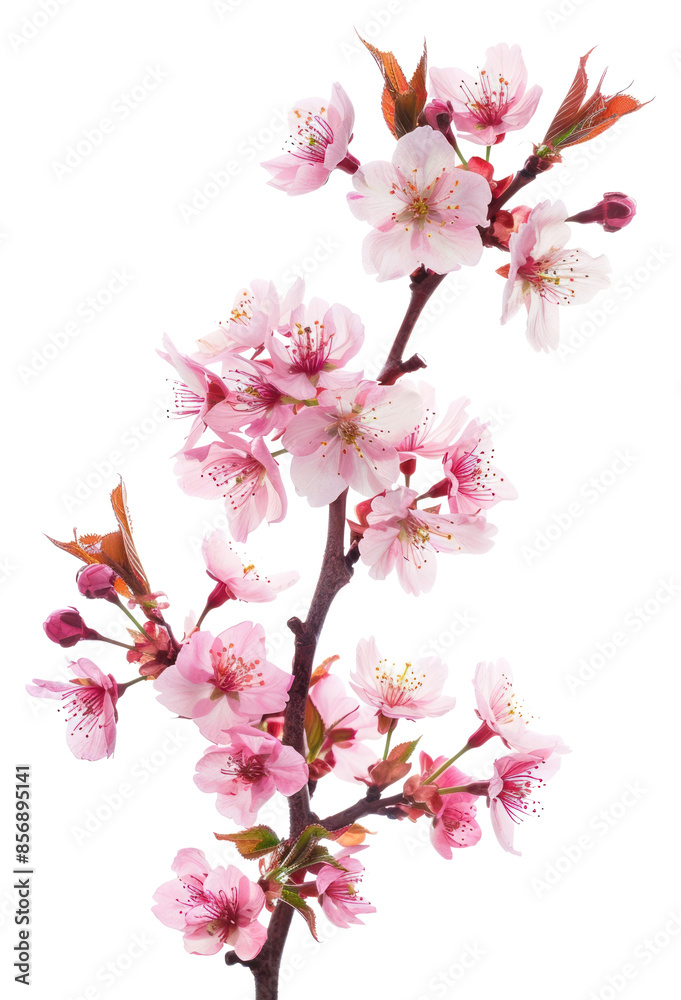 PNG Cherry blossom branch flower plant white.