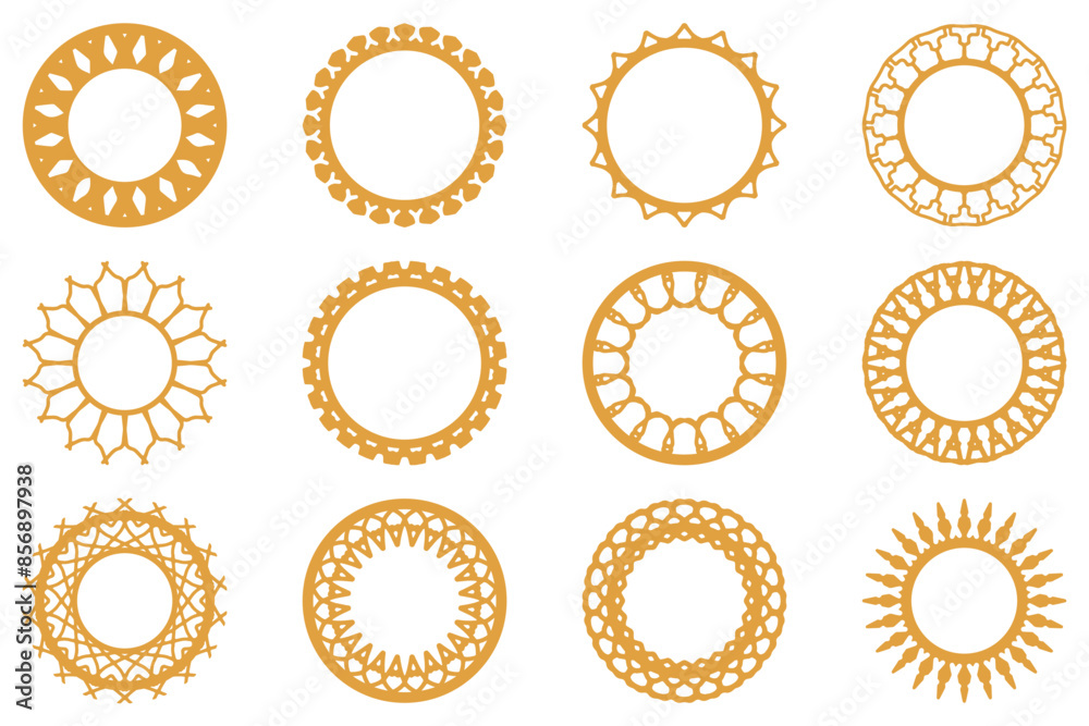Decorative ornament frame set design Decorative ornament frame set design