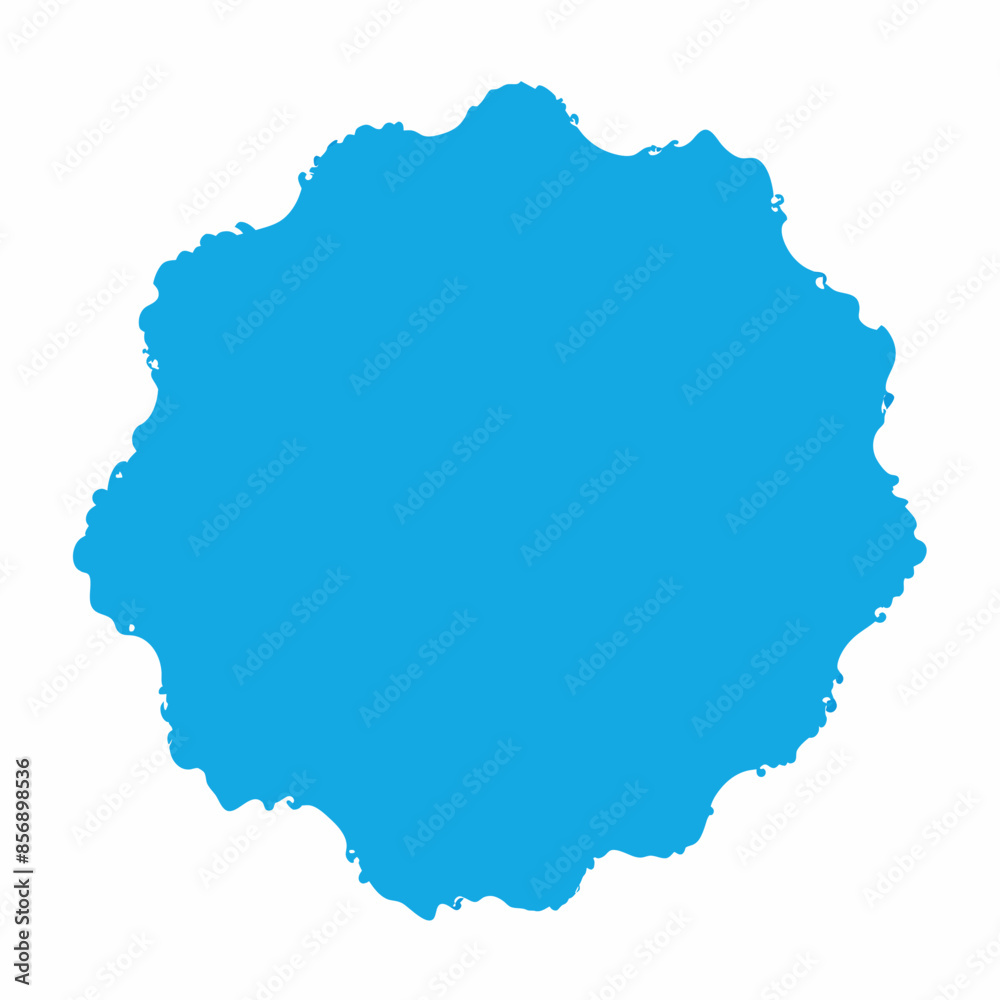 There is a blue circle on a white background resembling a flower There is a blue circle on a white background resembling a flower