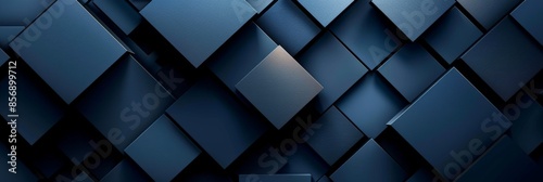 Abstract Dark Blue Geometric Pattern