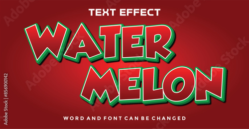 Water melon editable text effect