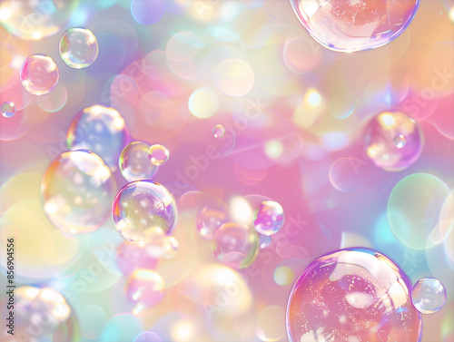 Seamless Soap bubbles abstract light illumination, abstract background