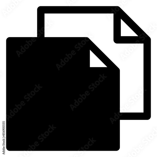 duplicate glyph icon vector illustration isolated on white background