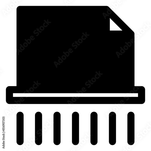 shredder glyph icon vector illustration isolated on white background