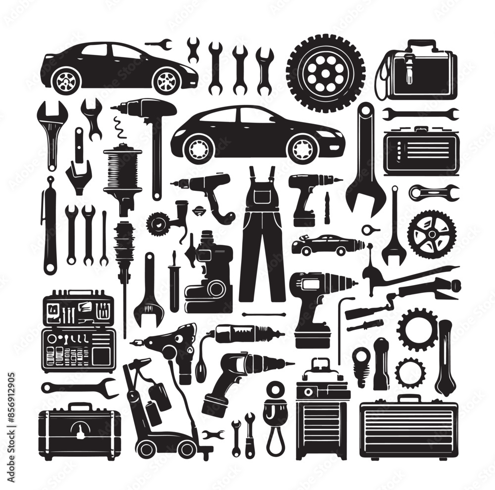 Auto service, car repair icon set. Car servicing and garage. repair, maintenance, inspection, parts, units, elements line icon pack Auto service, car repair icon set. Car servicing and garage. repair, maintenance, inspection, parts, units, elements line icon pack