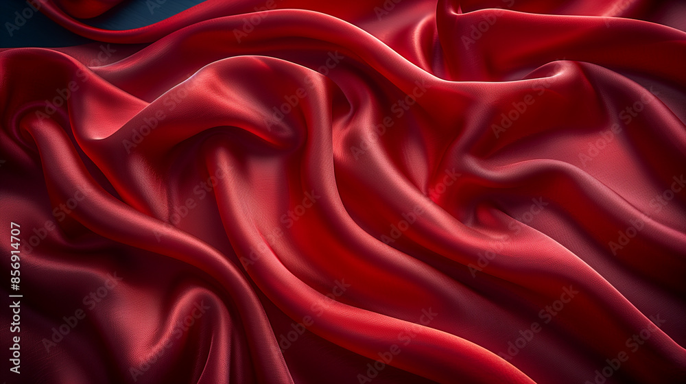 Obraz premium Red silk fabric background. 