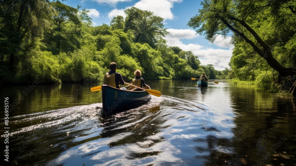 Obraz premium boat on the river