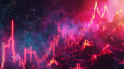 Abstract background about stock investment graphs