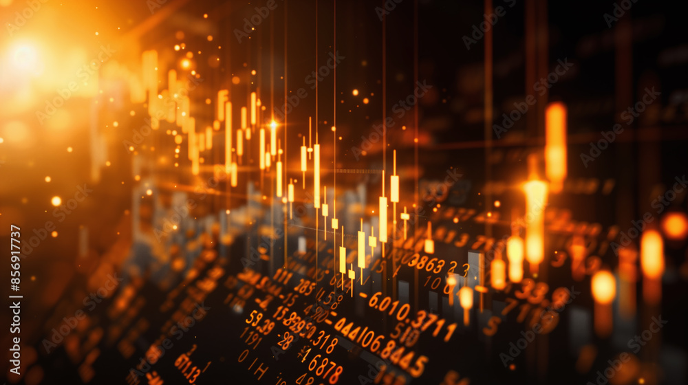 Obraz premium Abstract background about stock investment graphs