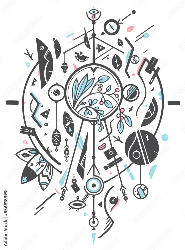 Geometric vector illustration/tattoo/decoration Geometric vector illustration/tattoo/decoration