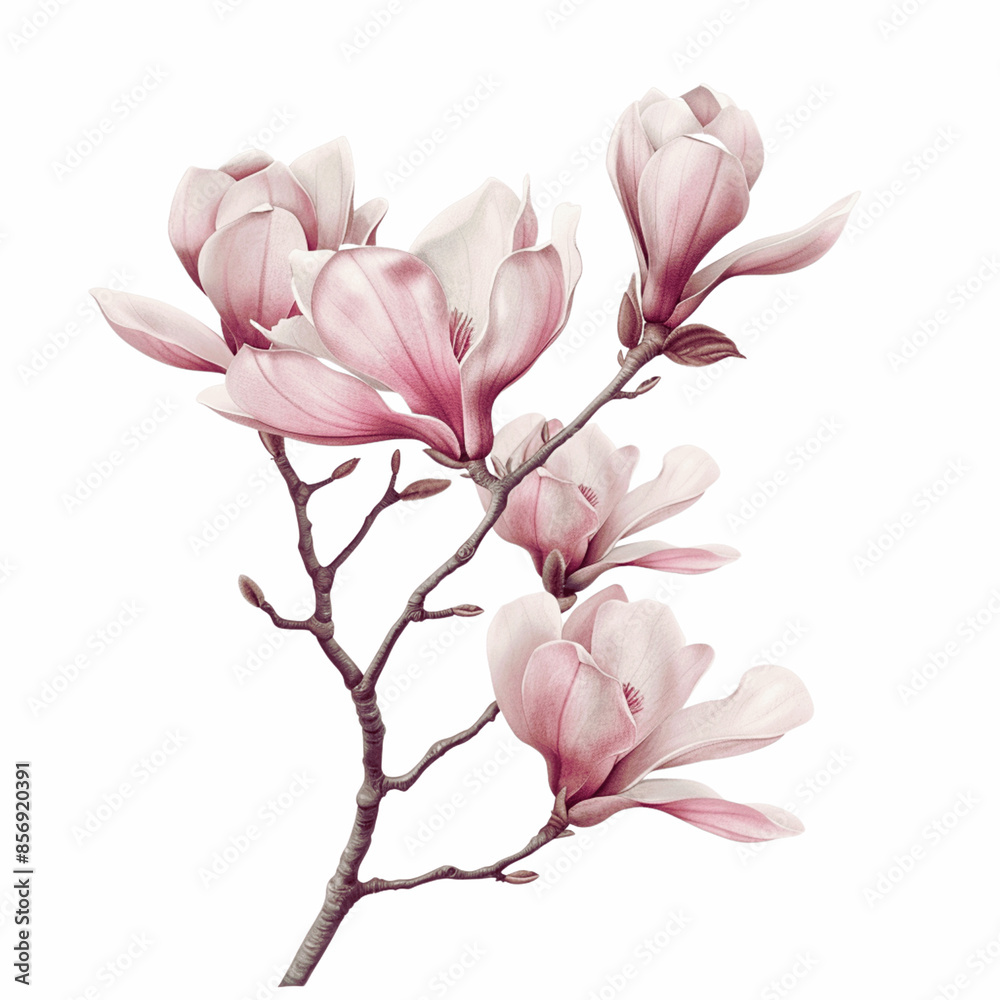 blooming magnolia branch - 1 blooming magnolia branch - 1