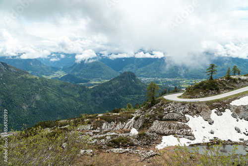 Blick vom Loser auf die Panoramastraße sowie das Ausseerland und im Salzkammergut, Streiermark, Österreich im Sommer photo