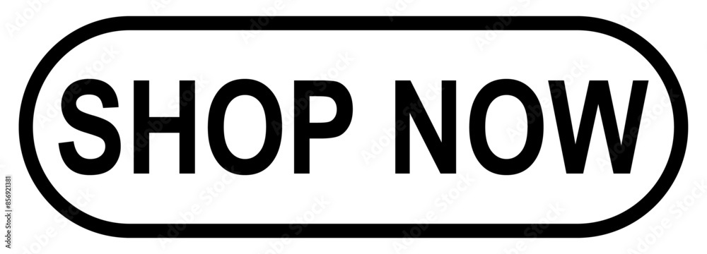 Shop Now Web UI Button Isolated on Transparent Background. Vector Illustration.