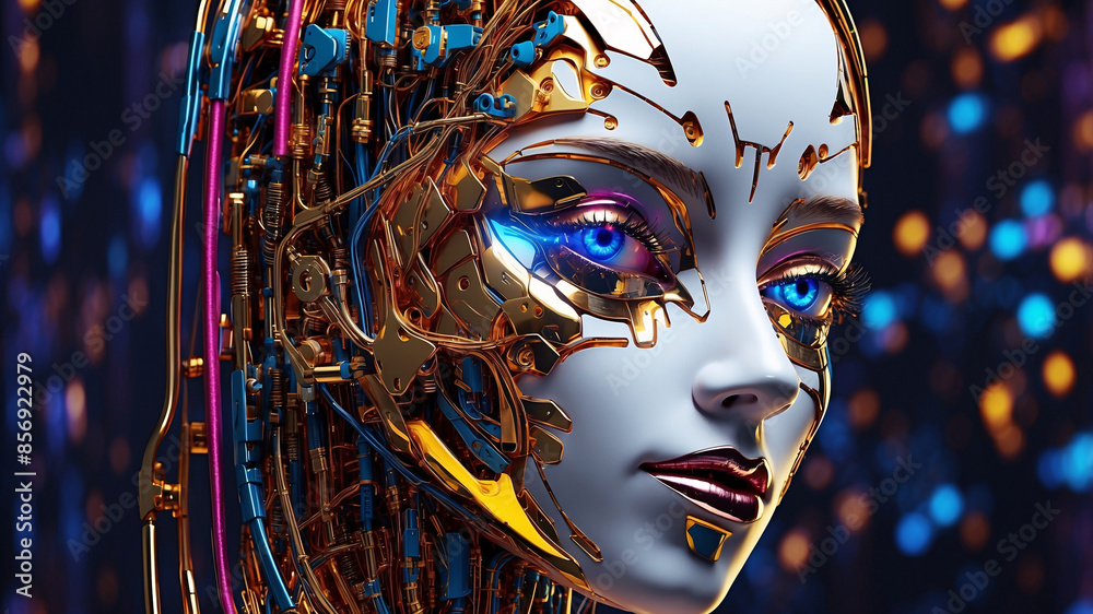 Robotic cyborg woman machine futuristic dystopian story Robotic cyborg woman machine futuristic dystopian story