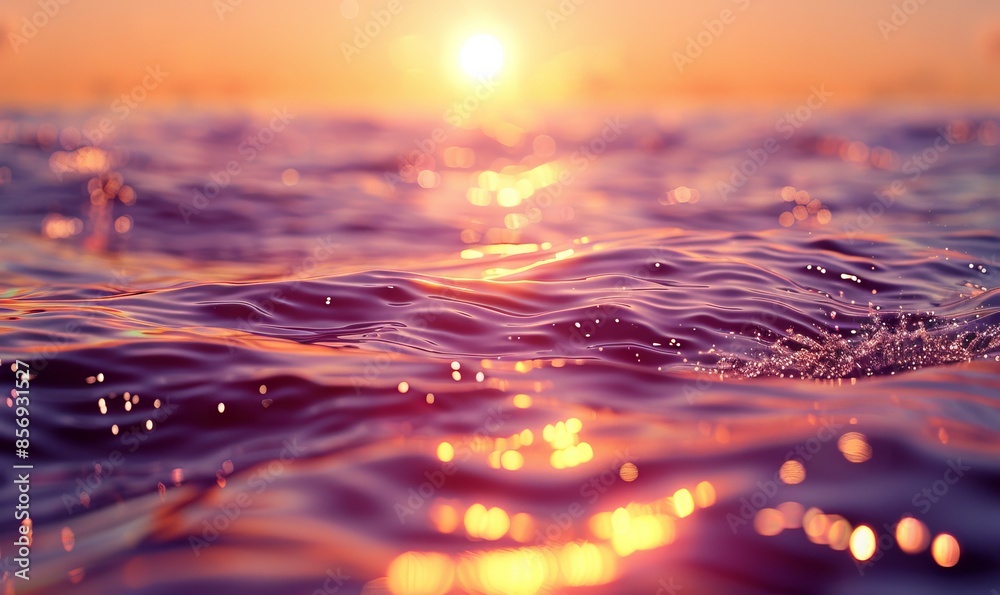 Sunset glow on water Sunset glow on water