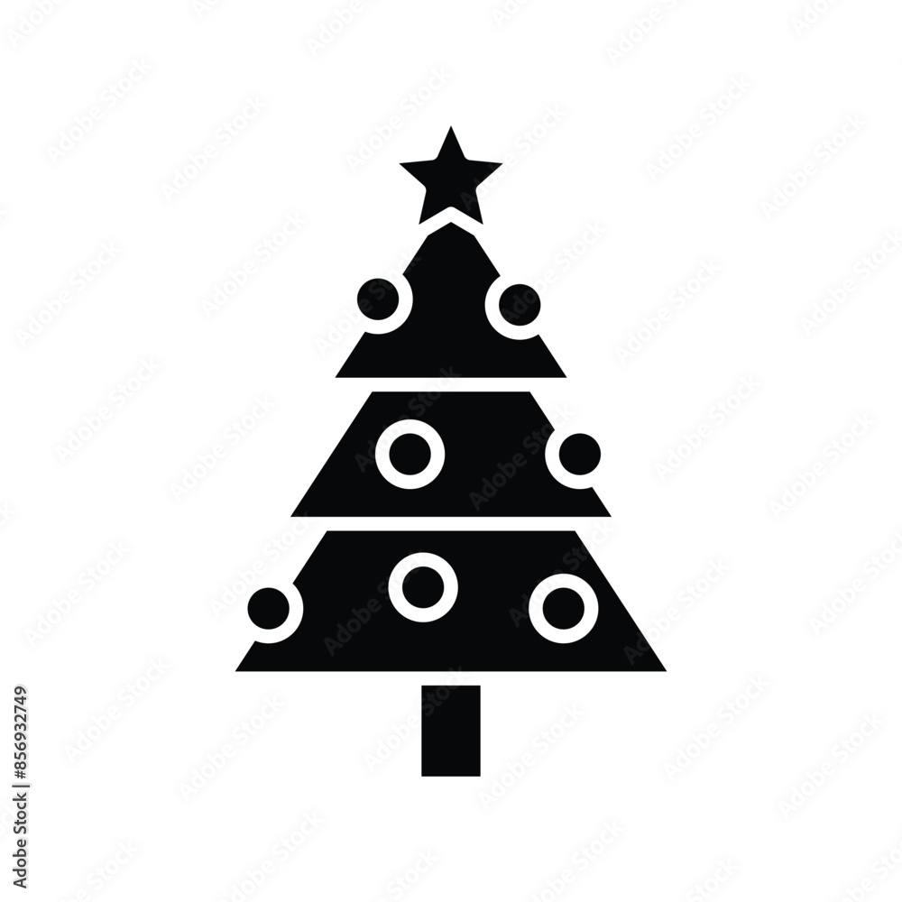 christmas tree icon vector design template simple and clean