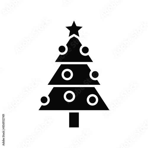 christmas tree icon vector design template simple and clean