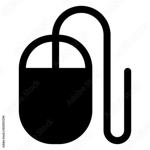 mouse  glyph  icon vector illustration isolated on white background