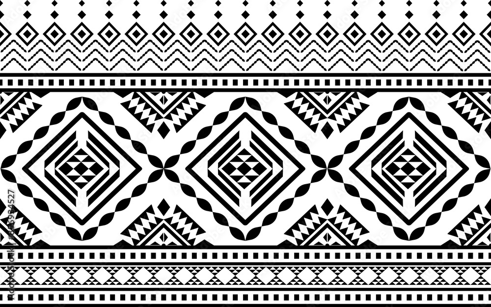 Ancient echoes Aztec geometric seamless patterns southwest Navajo Native American tribal ethnic black and white for textile printing Ancient echoes Aztec geometric seamless patterns southwest Navajo Native American tribal ethnic black and white for textile printing
