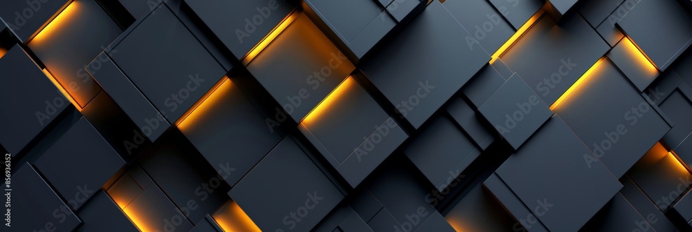 Abstract Geometric Pattern with Glowing Edges Abstract Geometric Pattern with Glowing Edges