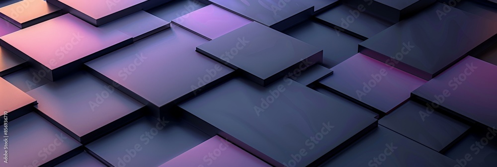 Fototapeta premium Abstract Geometric Pattern with Purple and Pink Hues