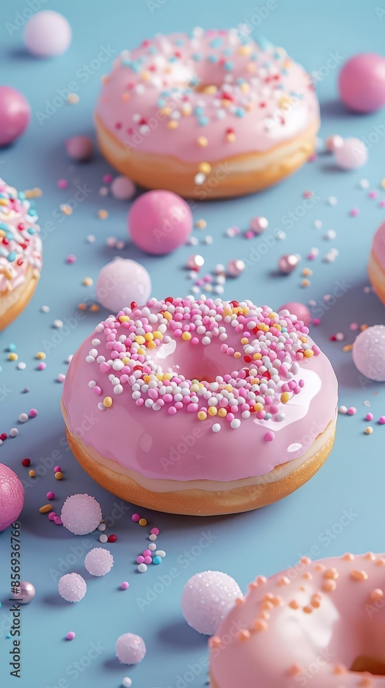 Fluorescent doughnuts with bright glazes, glowing representation of bad fats, selective focus, dessert theme, whimsical, manipulation, bakery backdrop Fluorescent doughnuts with bright glazes, glowing representation of bad fats, selective focus, dessert theme, whimsical, manipulation, bakery backdrop