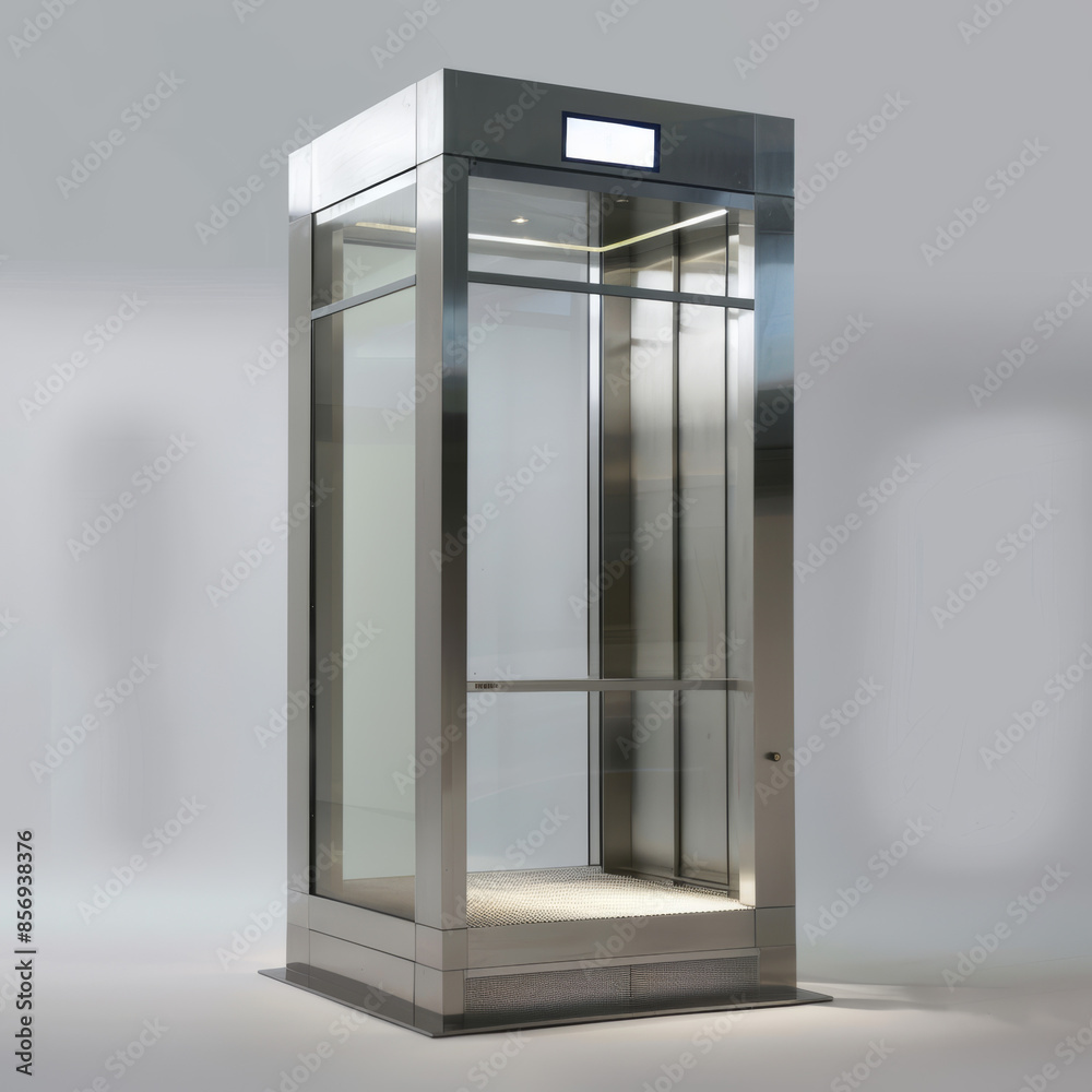 Sightseeing elevator and passenger elevator car with transparent sides or sides for sightseeing scenery