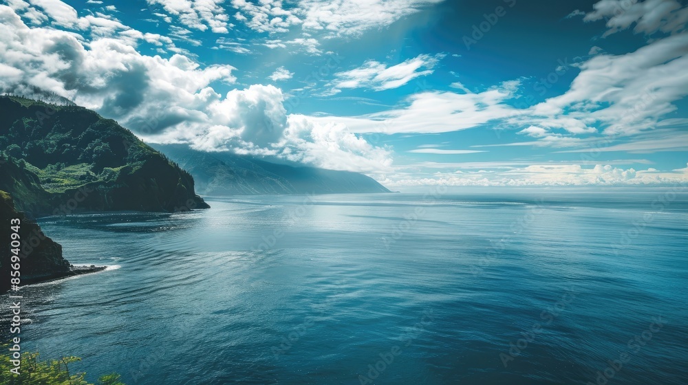 Scenic ocean and sky view Scenic ocean and sky view