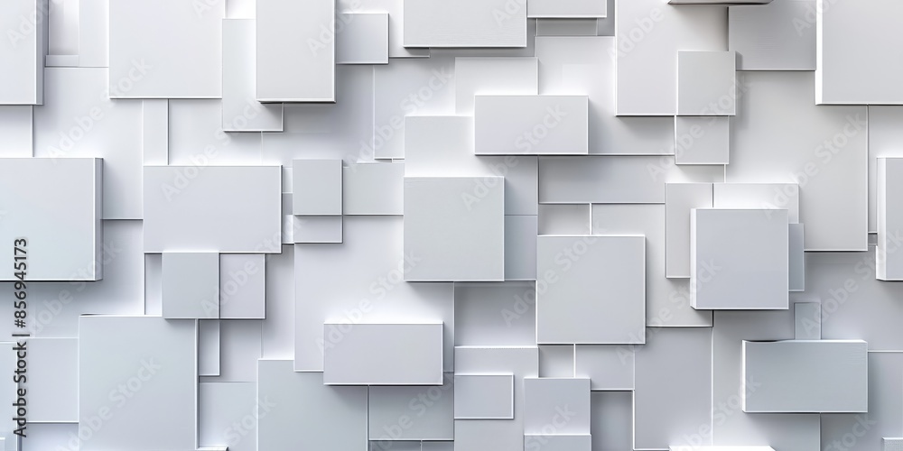 Abstract White Geometric Shapes Abstract White Geometric Shapes