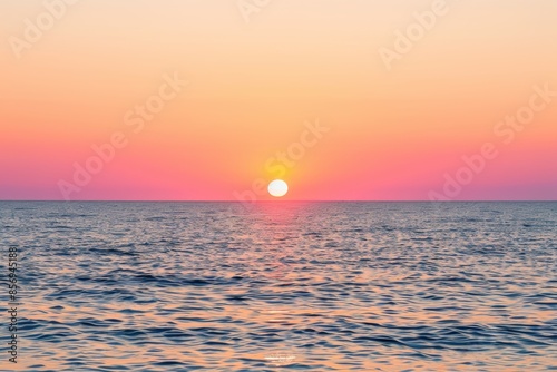 Serene ocean sunset with vibrant sky colors