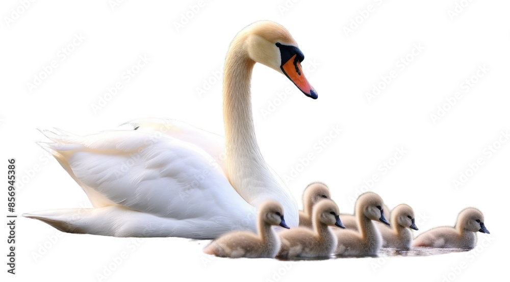 Fototapeta premium PNG Swan animal bird anseriformes.