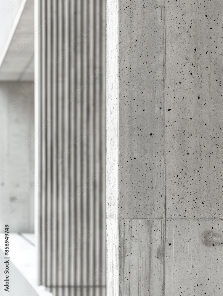 Obraz premium Concrete columns in a modern architectural structure.