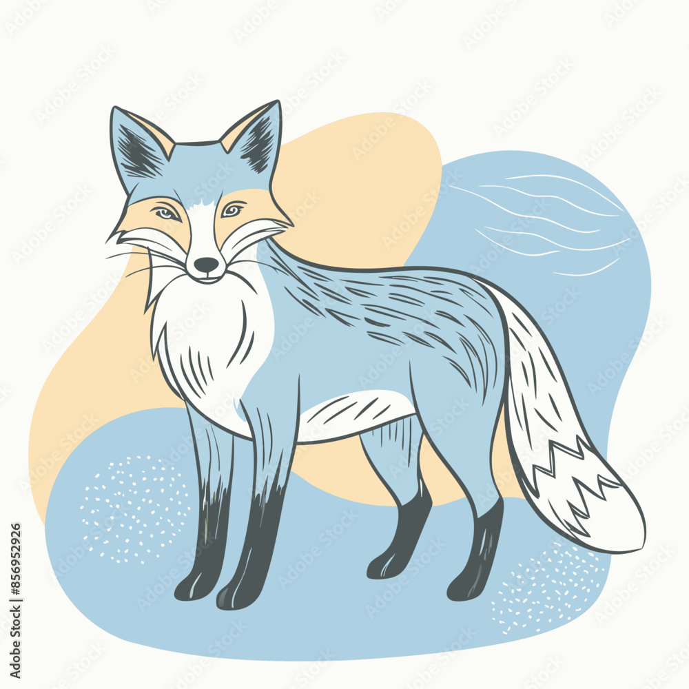 Obraz premium red fox with a bone