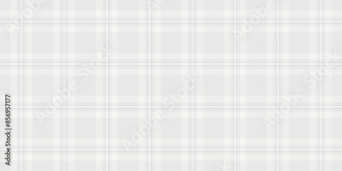 Endless tartan seamless check, repeat vector background pattern. Continuity texture plaid fabric textile in white and gainsboro colors.