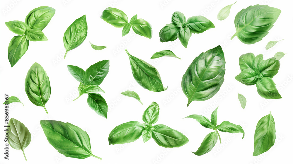 green leaves isolated on white green leaves isolated on white