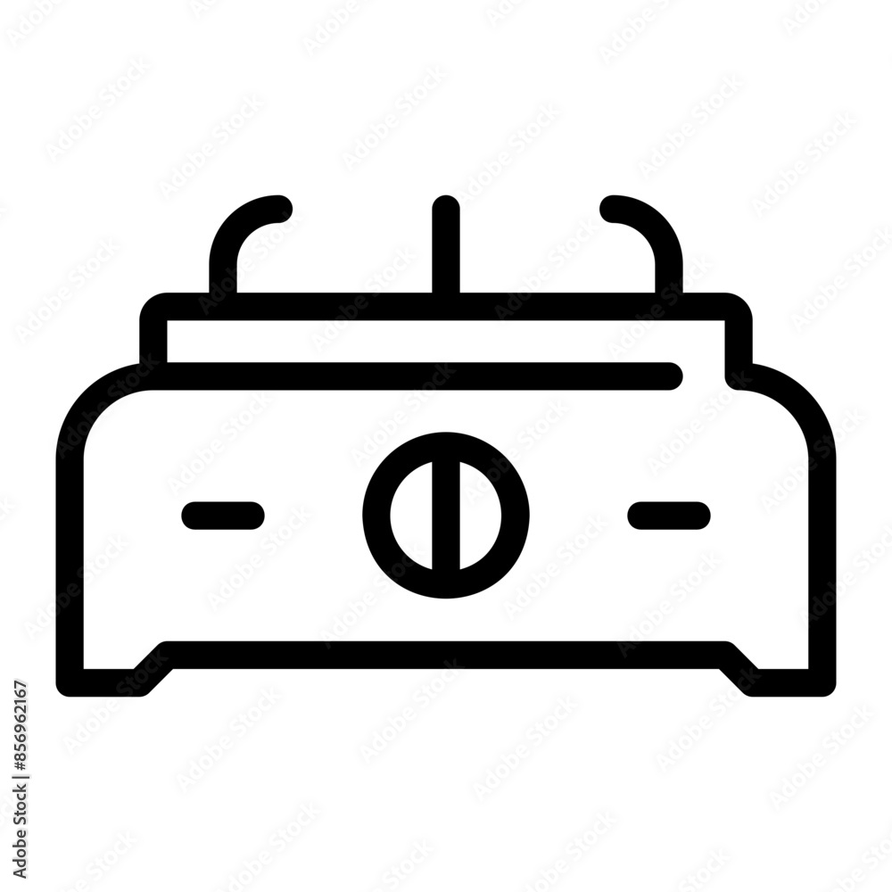 gas stove line icon