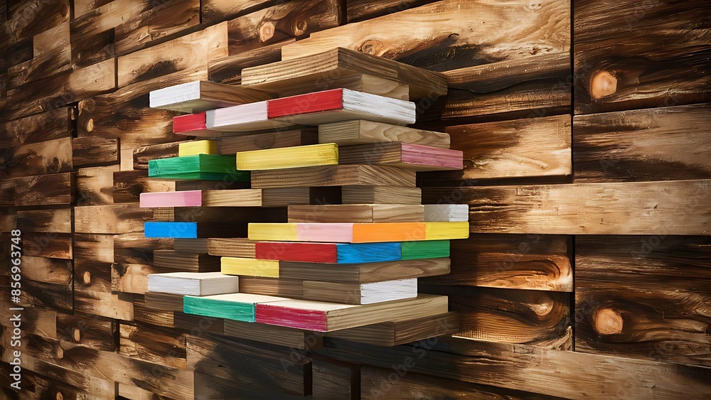 Obraz premium Wood aged art architecture texture abstract Wallpaper