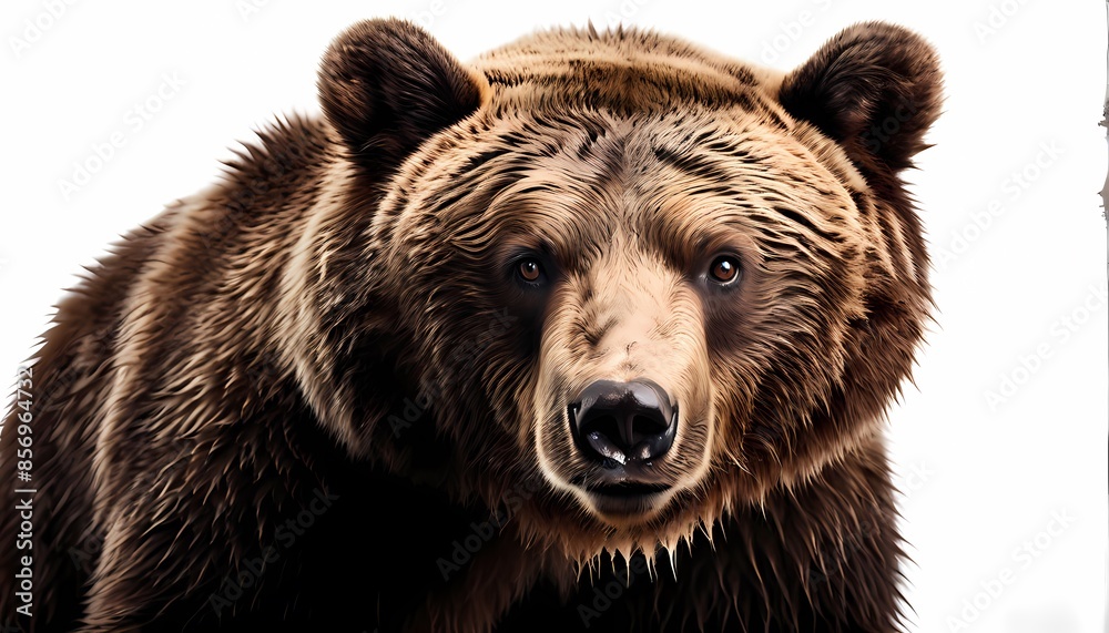 Bear on white background, Ai Generated Bear on white background, Ai Generated