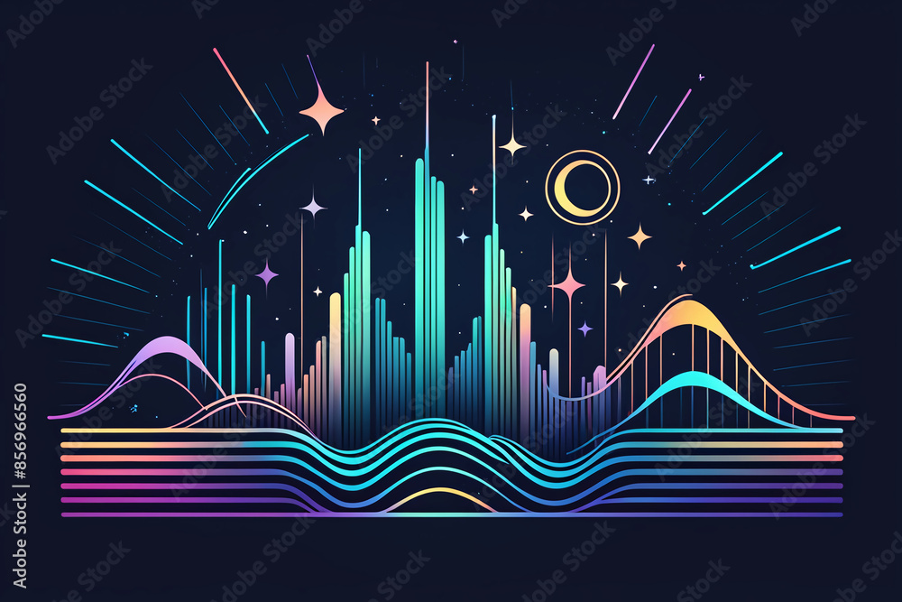 Line wave music sound one noise audio frequency icon signal podcast radio soundwave waveform volume art hand. Acoustic line music logo recording voice wave doodle sketch abstract. Vector illustration Line wave music sound one noise audio frequency icon signal podcast radio soundwave waveform volume art hand. Acoustic line music logo recording voice wave doodle sketch abstract. Vector illustration