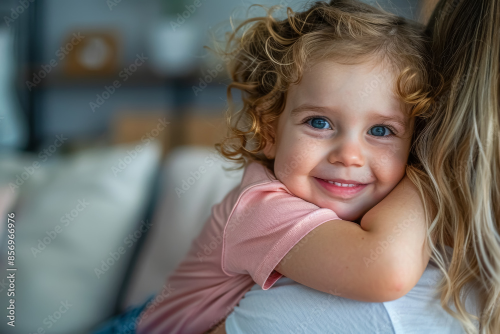 Heartwarming photo of a mother and daughter sharing an affectionate hug Heartwarming photo of a mother and daughter sharing an affectionate hug