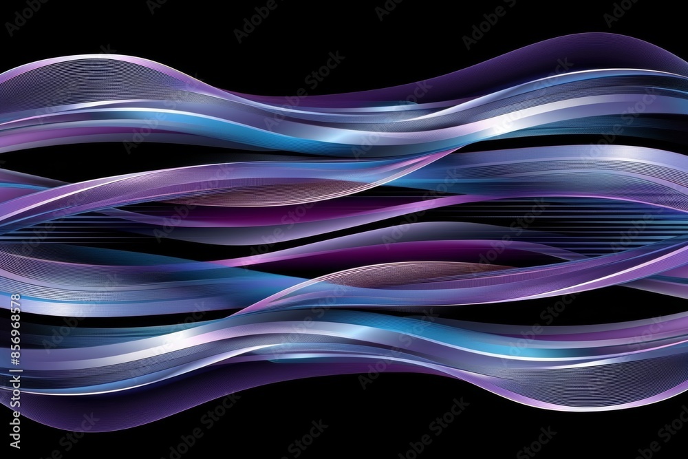 Fototapeta premium Abstract colorful wave patterns on a dark background